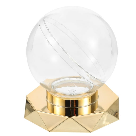 Masteelf Transparent Baseball Holder Baseball Display Stand with Gold Base Suitable for Showcasing Sports Collectibles