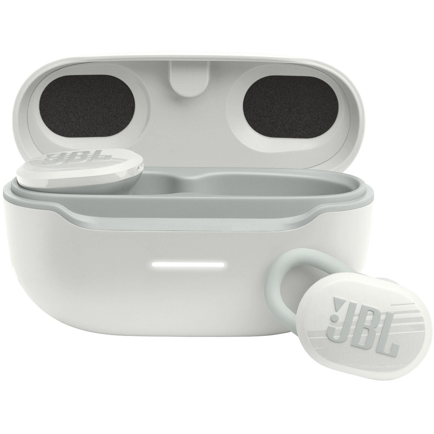 Restored JBL Endurance Race True Wireless Waterproof Active Sport Earbuds (White) (Refurbished)