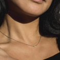 thumbnail image 4 of Collar con colgante de puntos, delicado collar de gargantilla con circonita cúbica y círculo de puntos de plata de ley chapada en oro de 14 quilates, regalo de joyería para mujer, latón, circonita, 4 of 5
