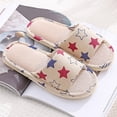 thumbnail image 2 of Yuanlong Womens Slippers Printed Open Toe Home Flat Slippers Breathable Cozy Indoor Relaxation Daily Shoes, 2 of 9