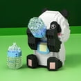 thumbnail image 4 of HI-REEKE Animal Micro Mini Building Block Set Panda Drinking Milk Kit Plastic Toy for Kid White, 4 of 7