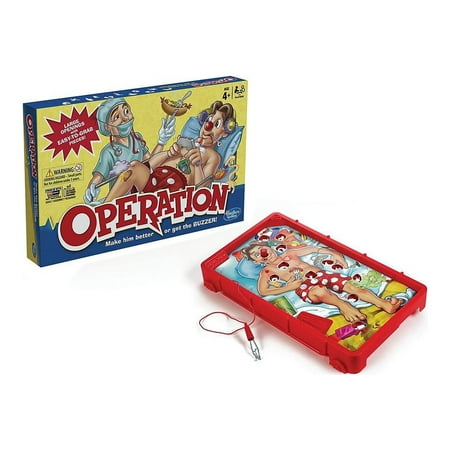 Hasbro Operation Reinvention Cavity Sam Kids' Board Game with Fun Sound Effects, Plastic, 15.75"