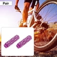 thumbnail image 2 of Motoforti Pair Wave Stripes Axle Rear Foot Pegs Footrests Aluminum Alloy for Bike Bicycle Fit 3/8 Inch 100x28mm Purple, 2 of 7