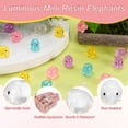 thumbnail image 2 of Uxcell Paquete de 60 Elefantes Mini de Resina Luminosa, Elefante Pequeño que Brilla en la Oscuridad para Jardín de Hadas/Paisajismo Micro [Blanco], 2 of 6