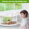 thumbnail image 5 of Urban Deco Window Bird Feeder Inside House with 180° Clear View, Durable Wood and Safe Birder Feeder, White, 5 of 8