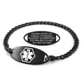 thumbnail image 1 of MedicEngraved Black Stainless Steel Custom Medical Alert Bracelet - 5mm Curb Link, 1 of 7