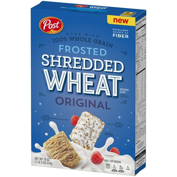 Post Shredded Wheat Cereal, Frosted, 18 Oz - Walmart.com - Walmart.com