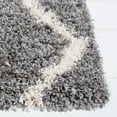 thumbnail image 3 of SAFAVIEH Venus Carleen Chevron Shag Area Rug, 9' x 12', Grey/Ivory, 3 of 8