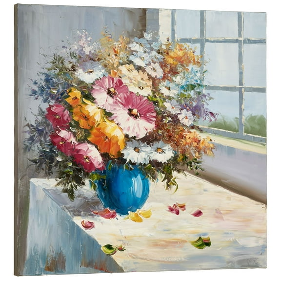 Floral View Canvas Wall Art Multi Bright