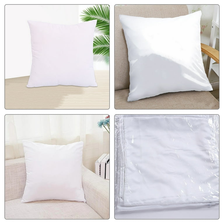 CALCA 10Pcs Plain White Sublimation Blank Pillow Case Covers Decorative  Pillowcase Cushion Cover with Concealed Zippers for Heat Press and DTF