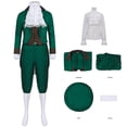 thumbnail image 5 of CONZONE St. Patrick Day Mens Elf Dress Up Green Clover Tailcoat And Hat Outfit Funny Party Stage Performance Clothes Set, 5 of 9
