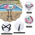 thumbnail image 2 of Glass Bird Bath hummingbird Birdbath with Metal Stand for Outdoor Garden Patio Deck Porch Decor Plant, 2 of 5