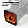 thumbnail image 3 of Hitch Cover Fits For 2-Inch Hitch,Firefighter Standing In Front Of Burning Houserubber Trailer Hitch Cover Tube Plug Insert,Car Exterior Accessories, Receiver Tube Hitch Plug, 3 of 6