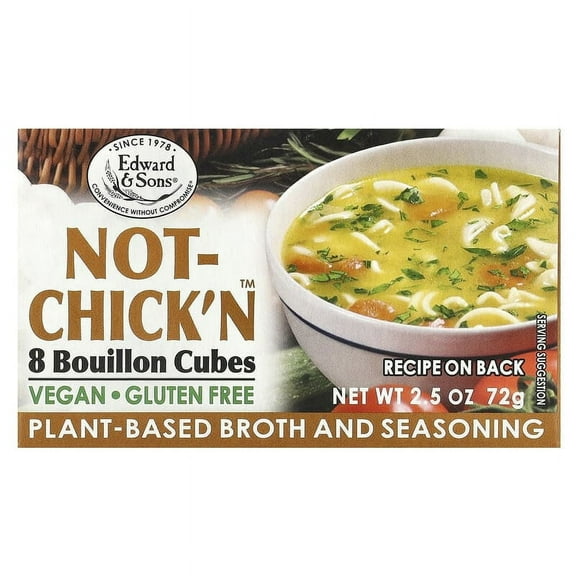 Edwards and Sons Natural Bouillon Cubes Not Chick n 2.5 oz Pack of 2