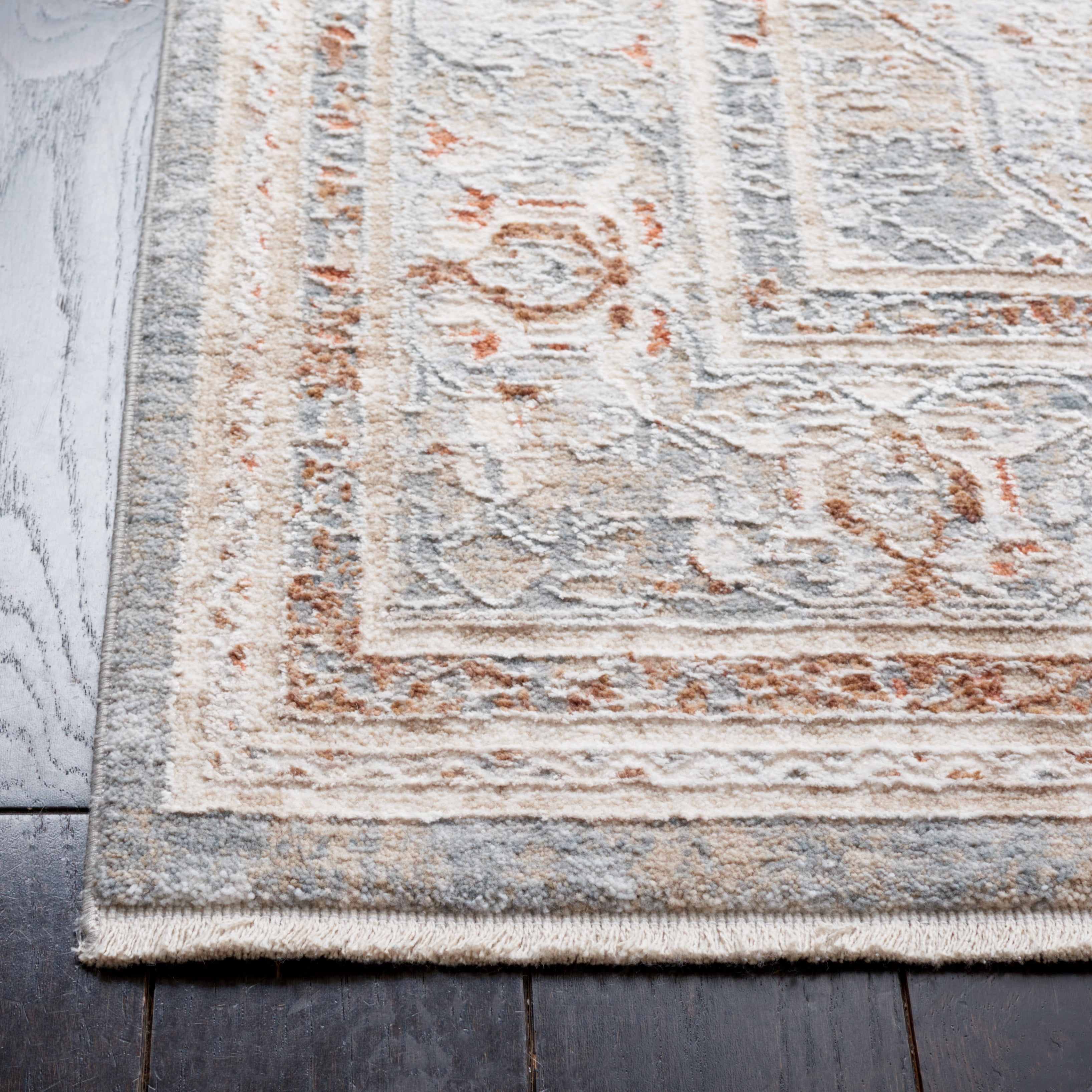 SAFAVIEH Marmara Frances Oriental Area Rug, Beige/Blue Rust, 4' x 6'