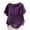 Purple, variant on Plus Size Women Blouses Sawvnm Women's Summer Casual Round Neck Short Sleeve Printing Loose Shirt Tops for Women Army Green M