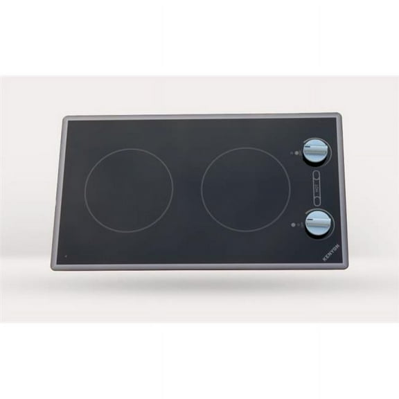 Kenyon B41719 Cortez 2-burner Cooktop, black with analog control - two 6 .5 inch 208V UL
