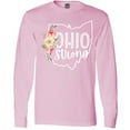 thumbnail image 3 of Inktastic Ohio Strong with State Silhouette and Pink Flowers Long Sleeve T-Shirt, 3 of 5