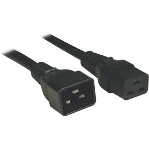 Tripp Lite 10ft Power Cord Extension Cable C19 to C20 Heavy Duty 15A 14AWG 10&#39; - For PDU, UPS, Switch, Router, Server - 230 V AC Voltage Rating - 15 A Current Rating - Black&#34; 15A C19 TO C - image 1 of 1