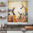 thumbnail image 5 of Vintage Hummingbirds Sheer Curtains 54" Long for Bedroom, Spring Farmhouse Country Flowers Light Filtering Privacy Drapes, Breathable Semi Sheer Window Treatment for Bathroom Dining Room Kitchen, 5 of 9