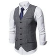 thumbnail image 6 of Men Clearance LYXSSBYX Winter Jackets for Men Clearance Men's Autumn Winter Formal Bussiness Tuxedo Suit Waistcoat Vest Jacket Top Coat, 6 of 7