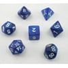 Blue Peralized 7 Pc Gaming Dice Set