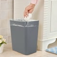 thumbnail image 4 of Qskely 4.5 Gallon Plastic Trash Can, Garbage Can,  3 Pack, Gray, 4 of 9