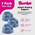 thumbnail image 2 of Bumbo Baby Soft Foam Floor Seat w/3 Point Adjustable Harness, 3 Pack, Blue, 2 of 8