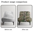 thumbnail image 6 of HELLHERO Woodland Camouflage Pattern Decorations Armless Accent Chair Cover Protector with Elastic Bottom, Dustproof Armless Chair Protector Cover, 6 of 8