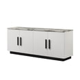 thumbnail image 2 of Matilda Cabinet Console Table: Elegant White Marble Top, Adjustable Storage, 2 of 2