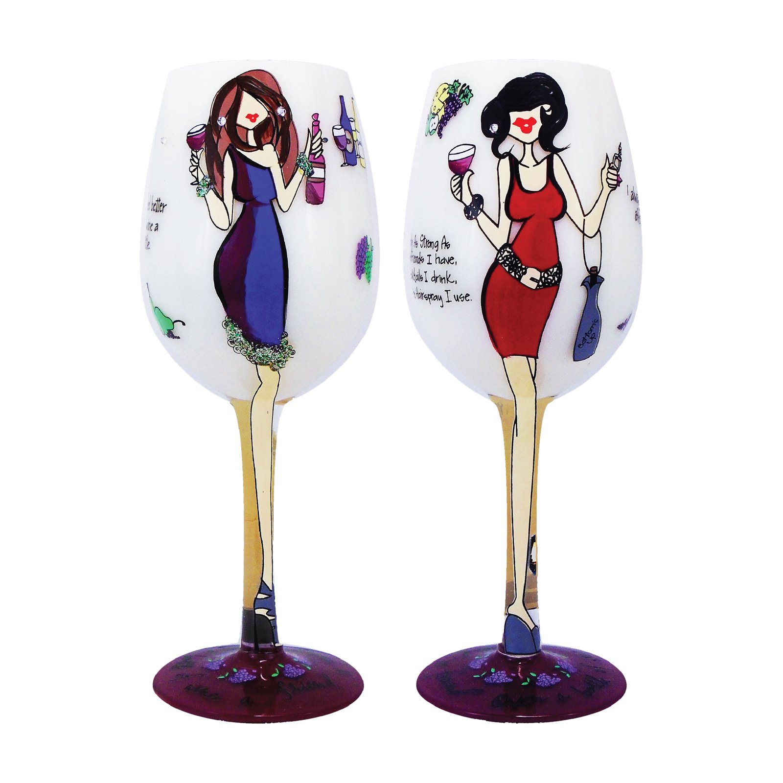 Gift Essentials 15 oz. Women and Wine Wine Glass