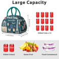 thumbnail image 5 of Lunch Bag Women Lunch Bag with Front Pocket Portable Large Cooler Tote for Student/Mother Group with Side Pockets for Work Office Picnic Tower new, 5 of 7