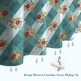 thumbnail image 6 of Pioneer Flower Floral Print Pattern Shower Curtain 72"x84", Bathroom Decorative Shower Curtain Set with 12 Hooks, Waterproof Washable, 6 of 6