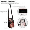 thumbnail image 6 of HELLHERO Vintage US Flag Football Polyester Crossbody Bags Double-layer Daily Use with Zipper Closed, 6 of 7