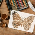 thumbnail image 4 of 1PC Floral Butterfly Painting Stencil 11.7x8.3 inch Hollow Out Reusable Drawing Painting Stencils Templates, 4 of 9