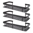 thumbnail image 3 of Shower Shelf Basket, Anticorrosion 3 Layers Shower Storage Rack High Load Bearing Space Saving With  Stickers For Bathroom, 3 of 7