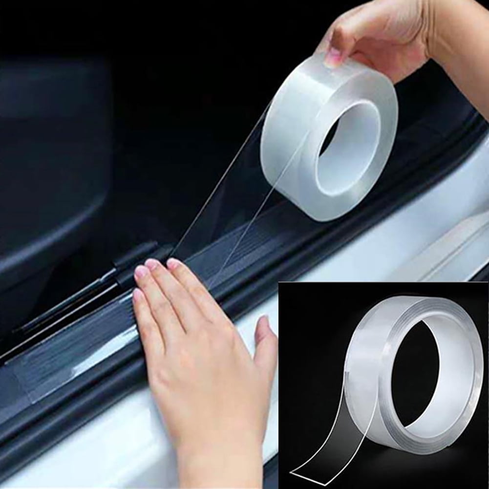 Car Door Sill Protector Nano Sticker Tape Auto Bumper Strip Door Scratch Proof 