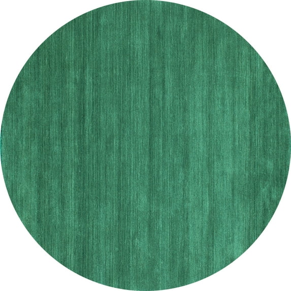 Ahgly Company Indoor Round Abstract Light Blue Contemporary Area Rugs, 4' Round