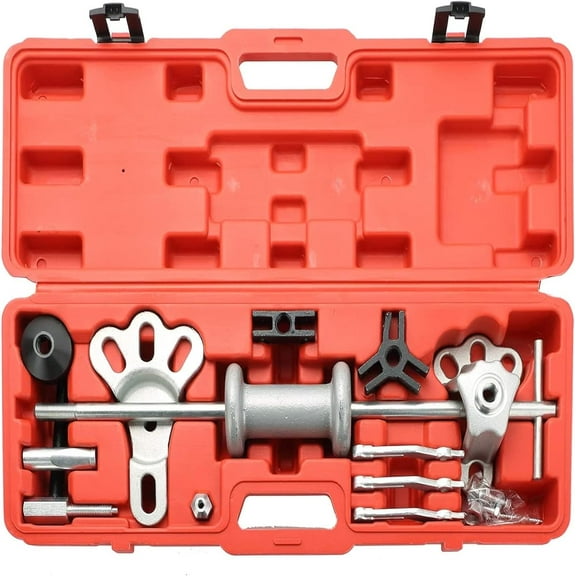 ALL-CARB 17Pcs Slide Hammer Dent Puller Tool Kit Wrench Adapter Axle Bearing Hub Auto Set