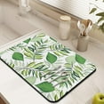 thumbnail image 3 of Elegant Dish Drying Mat with Sage Green Leaves Design - Perfect for Coffee Bars & Kitchen Counters - Large Size with High Absorbency, 3 of 7