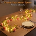 thumbnail image 3 of Ninonly Rose Fairy Lights, 7.2FT 40 LED Pink Artificial Flower Garland with Lights, 8 Lighting Modes Garden, Battery Operated  Decoration for Wedding Party  Balcony Room, 3 of 11