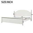 thumbnail image 3 of Noble House Alver Queen Size Wooden Bed Frame with Classic Arched Headboard, Modern Timeless Design, White, 3 of 9