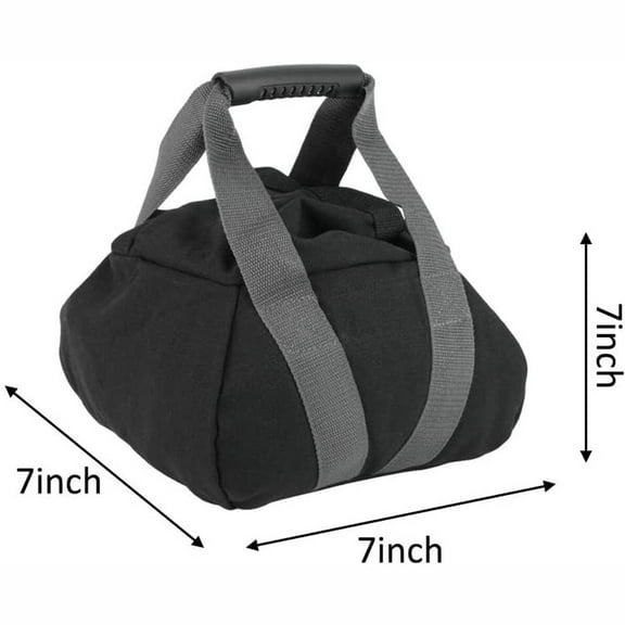 Adjustable Kettlebell Sandbag Weight - Heavy Duty Workout Sandbag for Home Gym, Fitness & Strength Training - Soft Sand Bag Dumbbell Alternative for Yoga,Bodybuilding Functional Training (7x7x7 Inch)