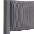 thumbnail image 6 of Furniture of America Dina Adult Full Velvet Fabric Platform Bed, Gray, 6 of 20