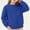 Blue, variant on DAETIROS Girls Cotton Sweatshirts Soft Long Sleeve Pullover Fall Winter Tops for Kids Crew Neck Casual Shirts