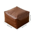 thumbnail image 4 of Large Storage Footstool Ottoman for Lazy Sofa,Multi-Functional Leather Pouf with Removable Lid,Foldable Storage Stool for Clothes Toys Shoes,17.7x17.7x15.7in,Gray & Brown,Home Dorm Moving Organizer, 4 of 6