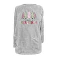 thumbnail image 4 of Sakmal Oversized Woemns Sweaters Tunic Christmas Gray Cute Tops Casual Crew Neck Graphic Sweaters with Pockets, 4 of 5