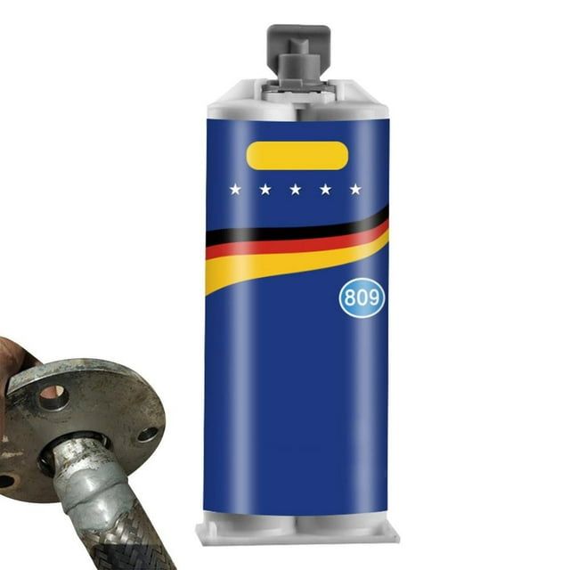 Pâte de Réparation en Métal Liquide AB Magic pour Fonte, Ensemble Résistant aux Hautes Températures, Colle de Réparation en Métal Liquide pour Soudage, Colle Époxy pour Fonte 100 g Habituel