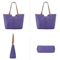 thumbnail image 6 of Montana West Women's Oversized Hobo Tote Shoulder Satchel Bag, True Purple, 6 of 7
