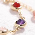 thumbnail image 3 of Pulsera de piedra natural (longitud 20 cm), pulsera con dijes de cristal de colores, pulsera elástica, joyería de piedras preciosas, 3 of 5